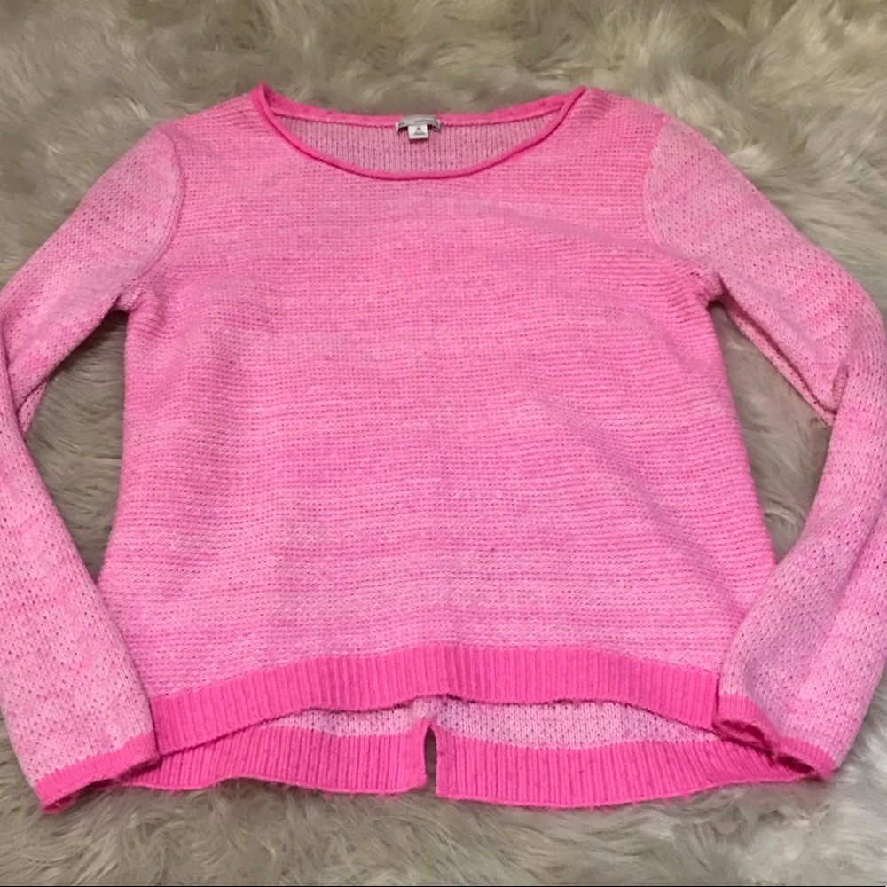 Gap hot pink fuzzy sweater women’s M